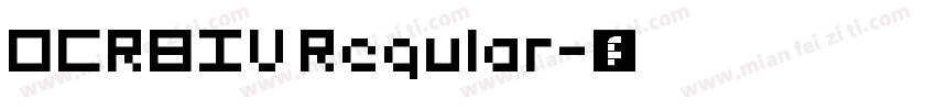 OCRBIV Regular字体转换